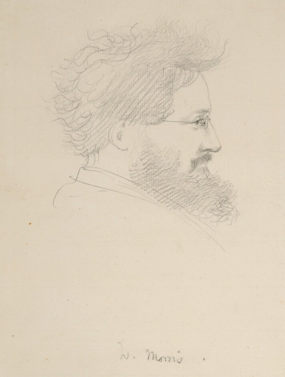 Porträtt av William Morris, ca 1875 av George Howard