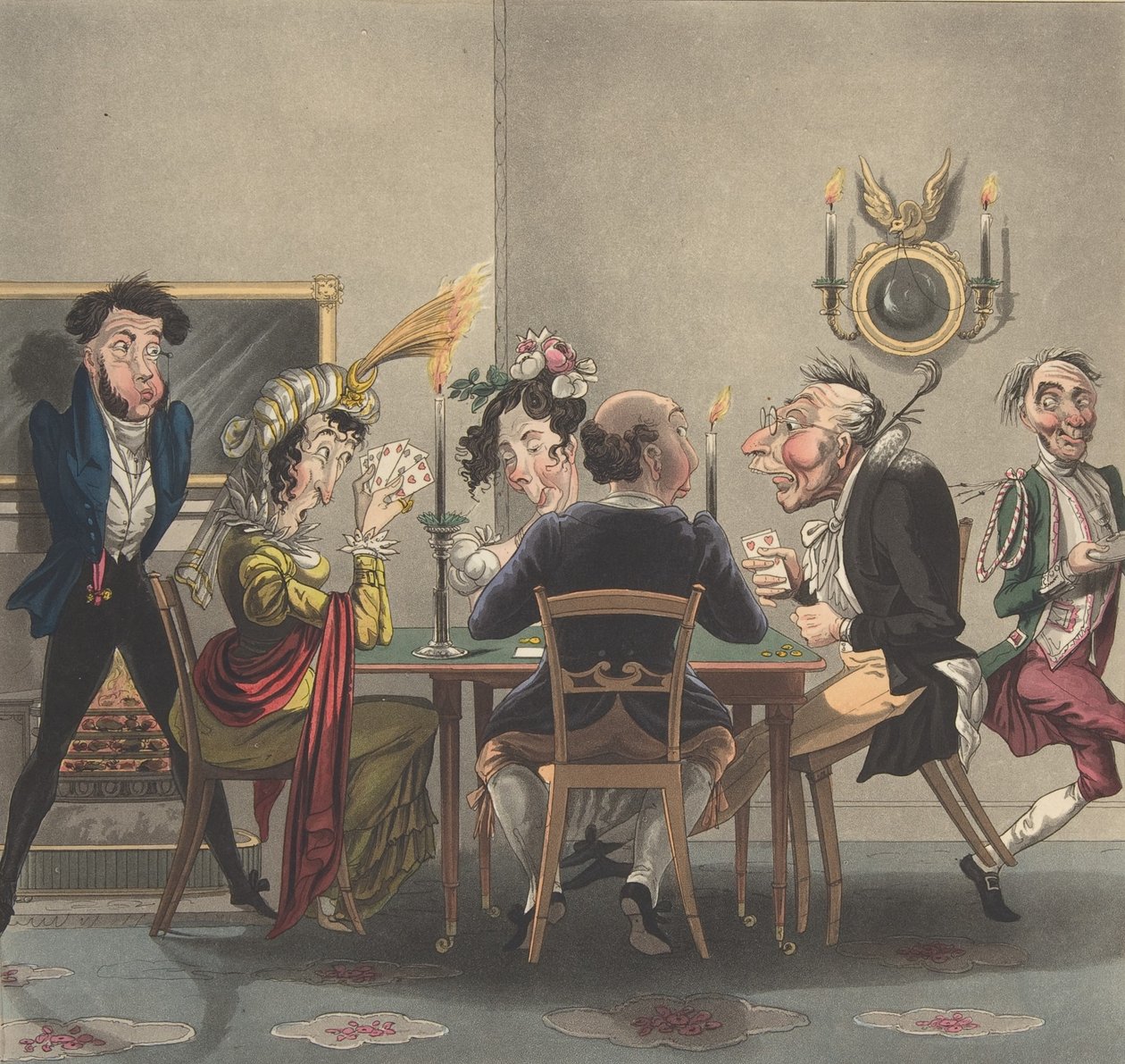 Ett riktigt gummi! Vid Whist, ca. 1825., ca. 1825. av George Hunt