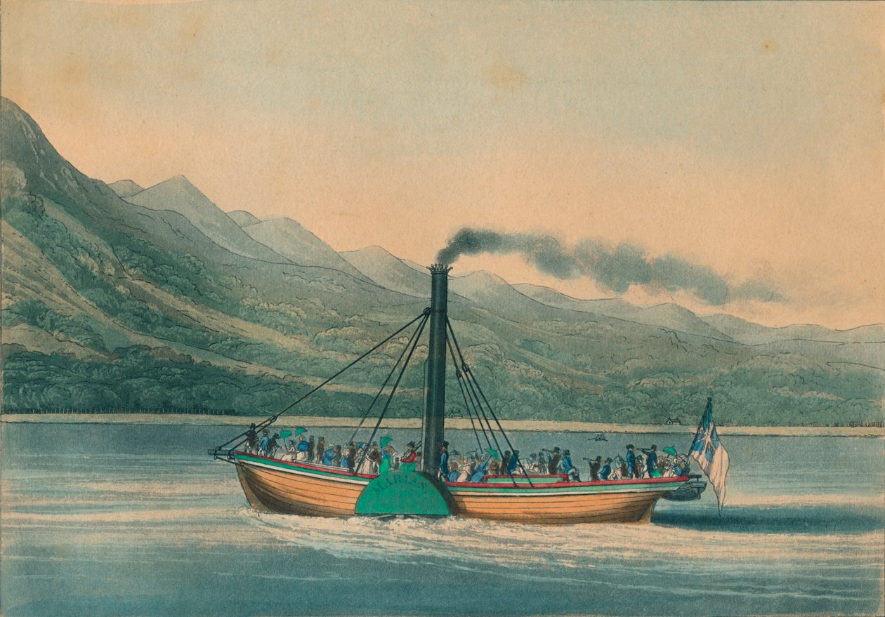 En resa uppför Loch Lomond, 1825. av George Hunt