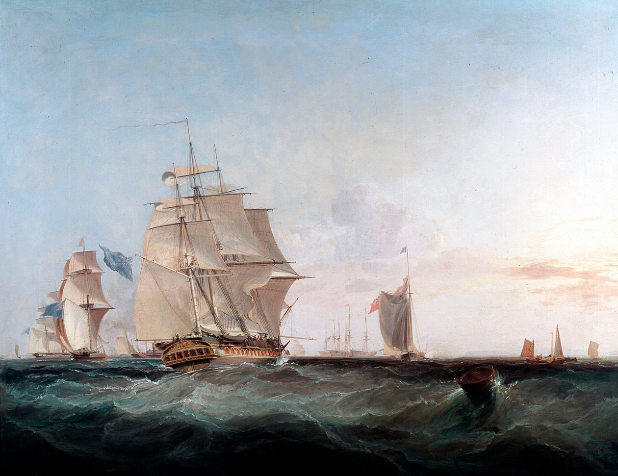 Handelsmän och annan sjöfart i Engelska kanalen, 1800-talet av George Hyde Chambers