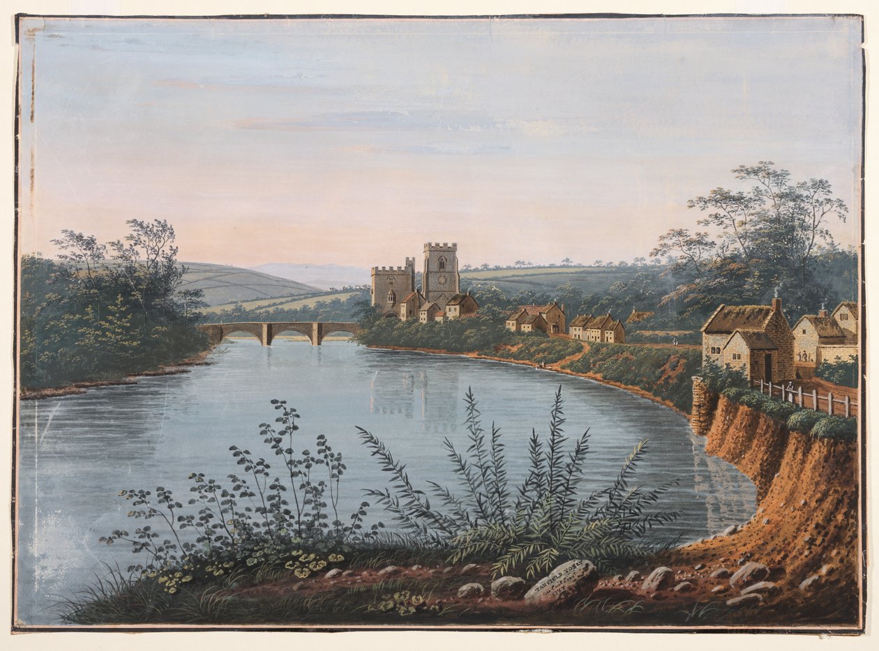 West Tanfield vid floden Ure, Yorkshire av George I Cuitt