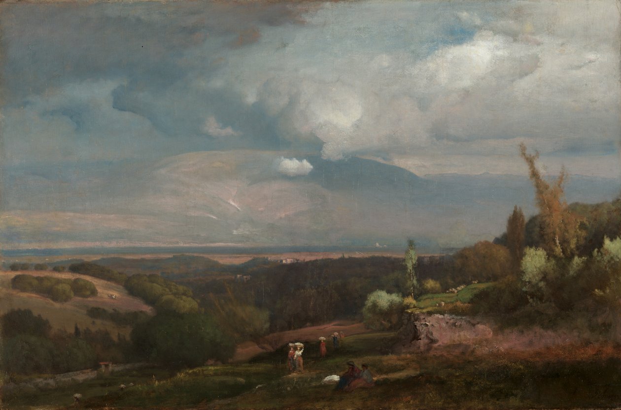 Närmar sig storm från Alban Hills av George Inness