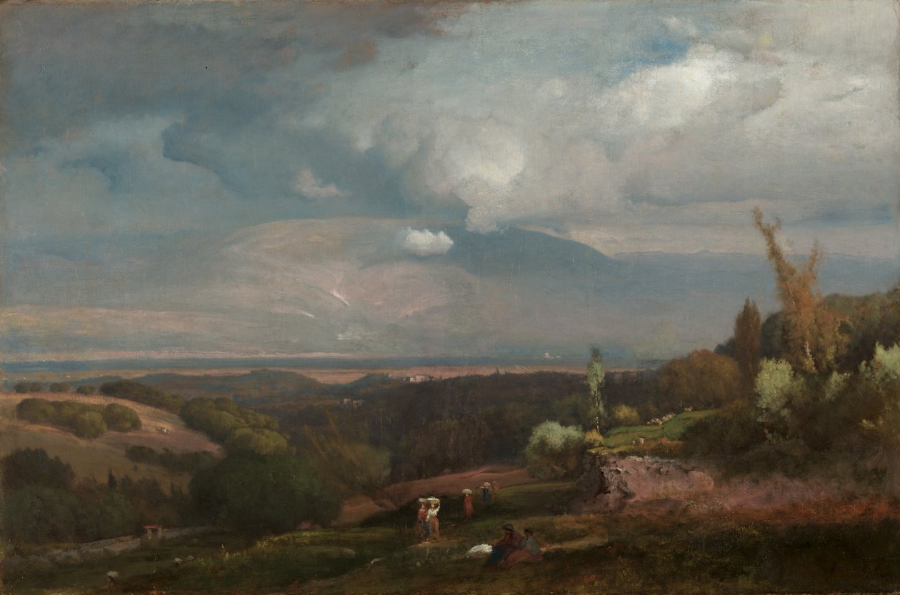 Närmar sig storm från Alban Hills, 1871. av George Inness