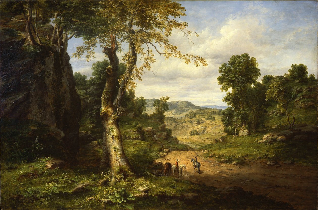 Utsikt i Berkshire County, Massachusetts, som rensar upp efter en septemberstorm av George Inness