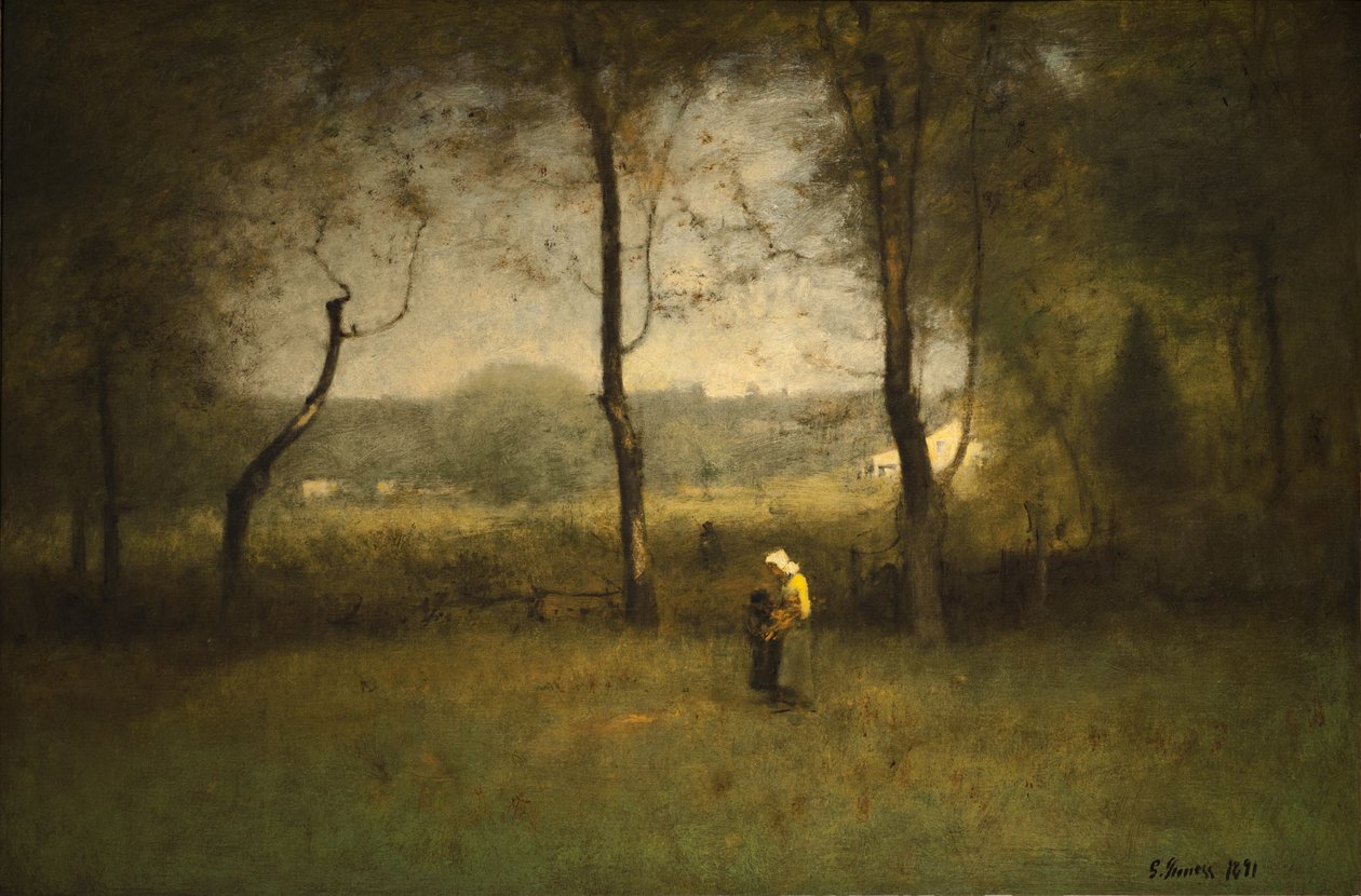 Vedplockare, en hösteftermiddag av George Inness