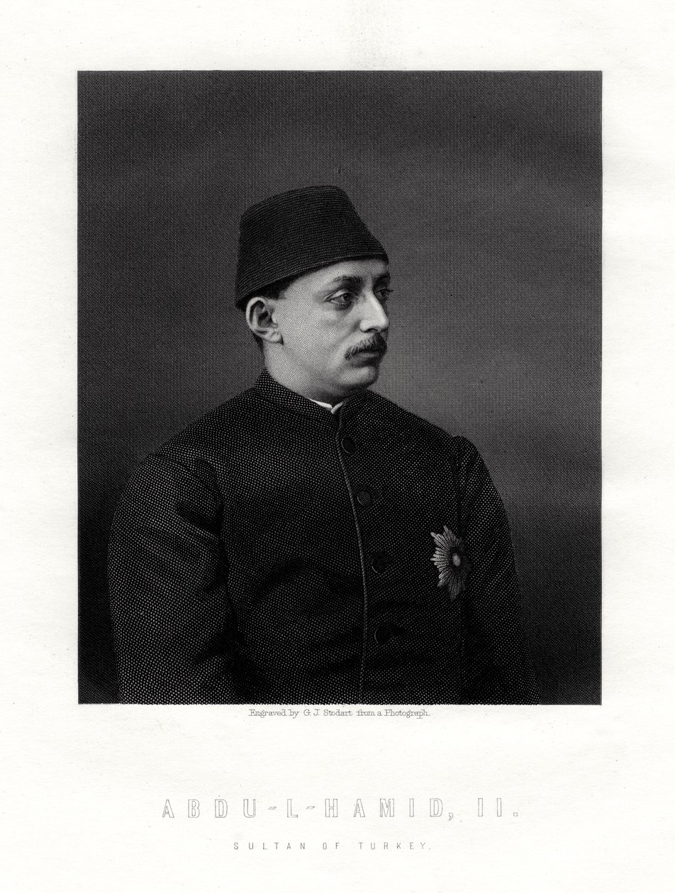 Abd-ul-Hamid II, sist sultan av det osmanska riket, 1800-talet. av George J. Stodart