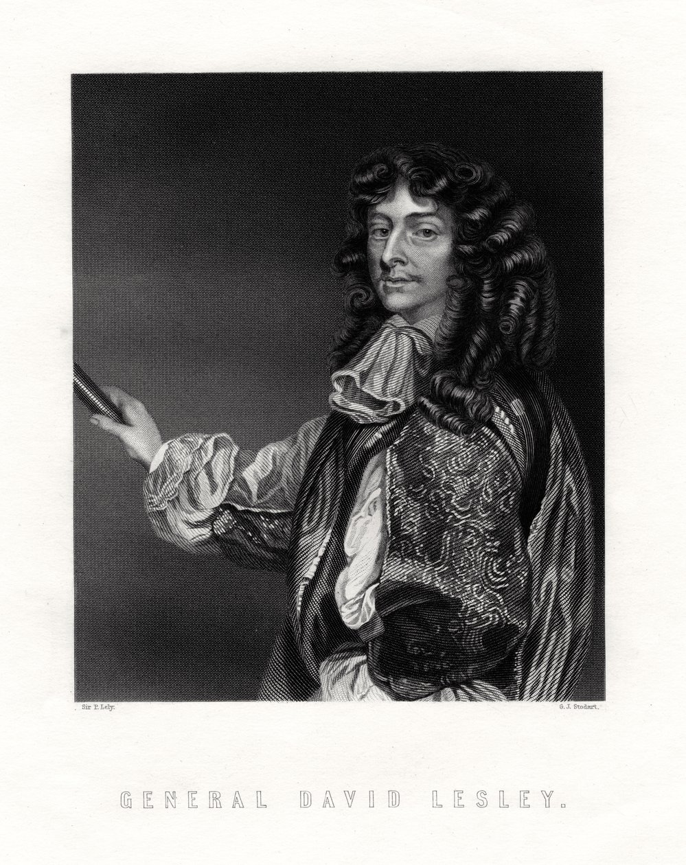 David Leslie, Lord Newark, kavalleriofficer och general i engelska inbördeskriget, 1800-talet av George J. Stodart