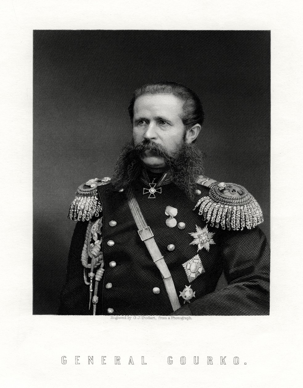Iosif Vladimirovich Gurko, rysk fältmarskalk, 1800-talet av George J. Stodart