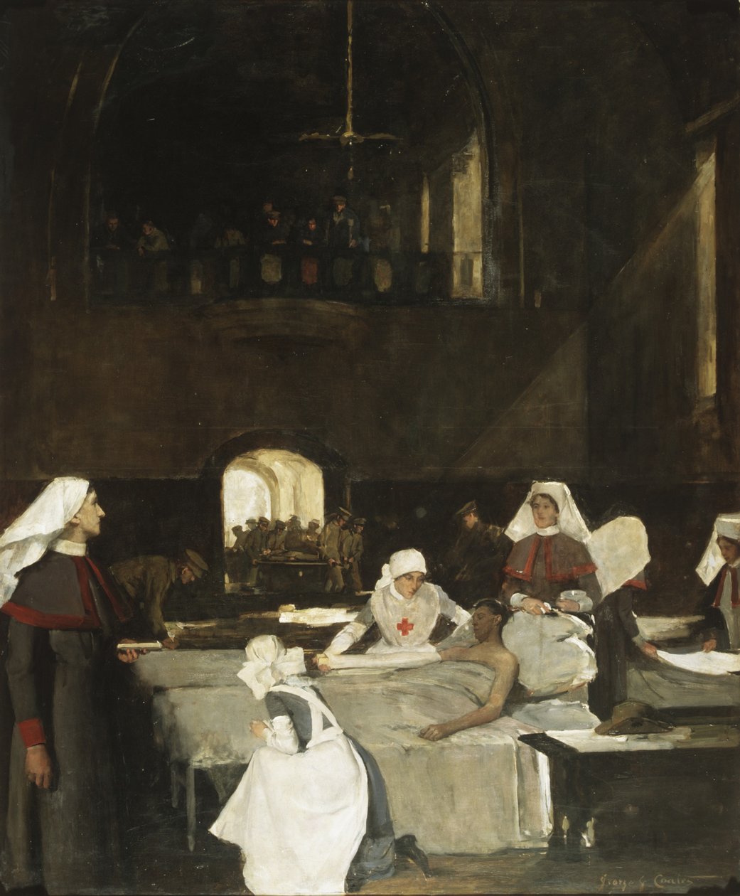 Första australiensaren sårad vid Gallipoli anlände till Wandsworth Hospital, London, 1921 av George James Coates