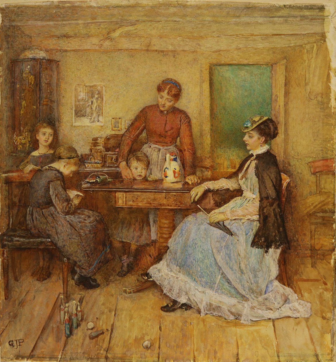 Visiting Day, okänt datum (akvarell på papper) av George John Pinwell