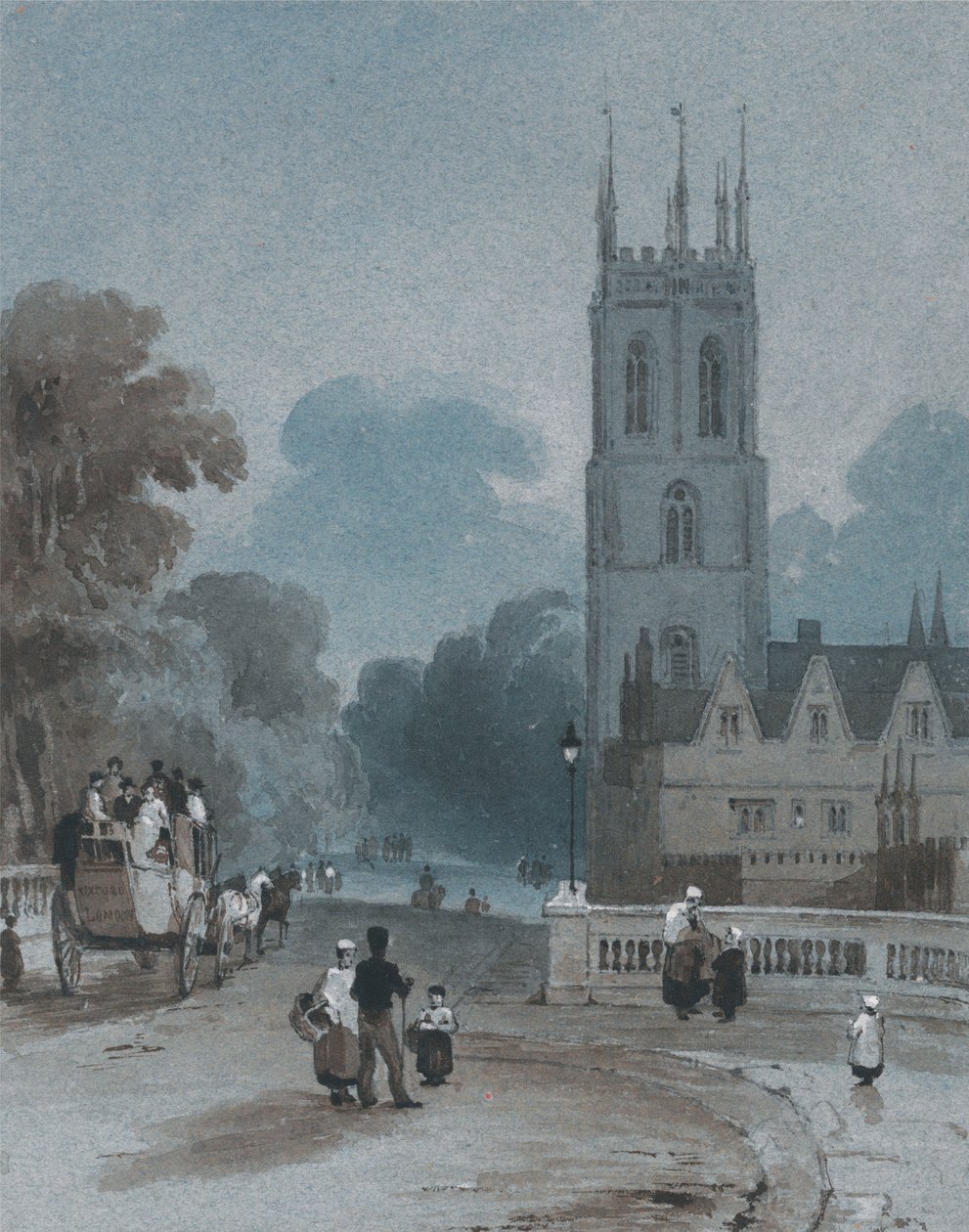 Magdalen Tower och bron, Oxford av George Jones