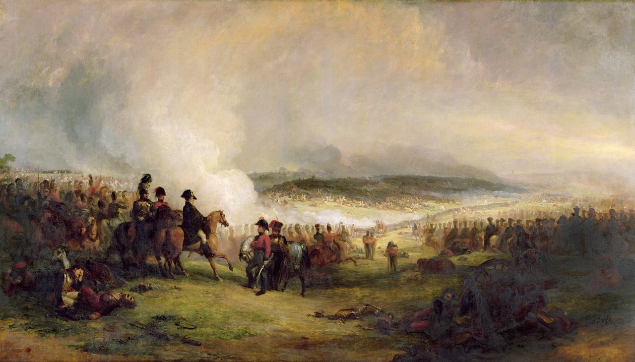 Slaget vid Waterloo (olja på duk) av George Jones
