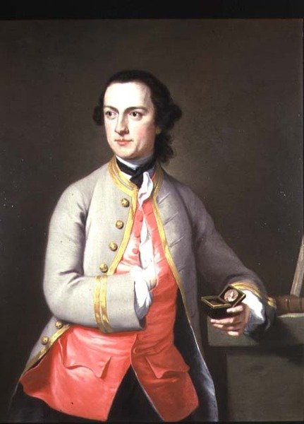 Ett porträtt av en ung man av George Knapton