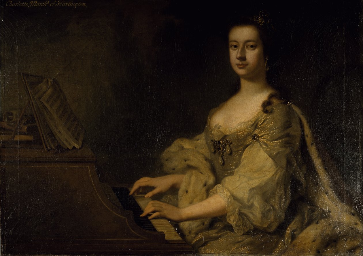 Porträtt av Lady Charlotte Boyle, ca 1748 (olja på duk) av George Knapton