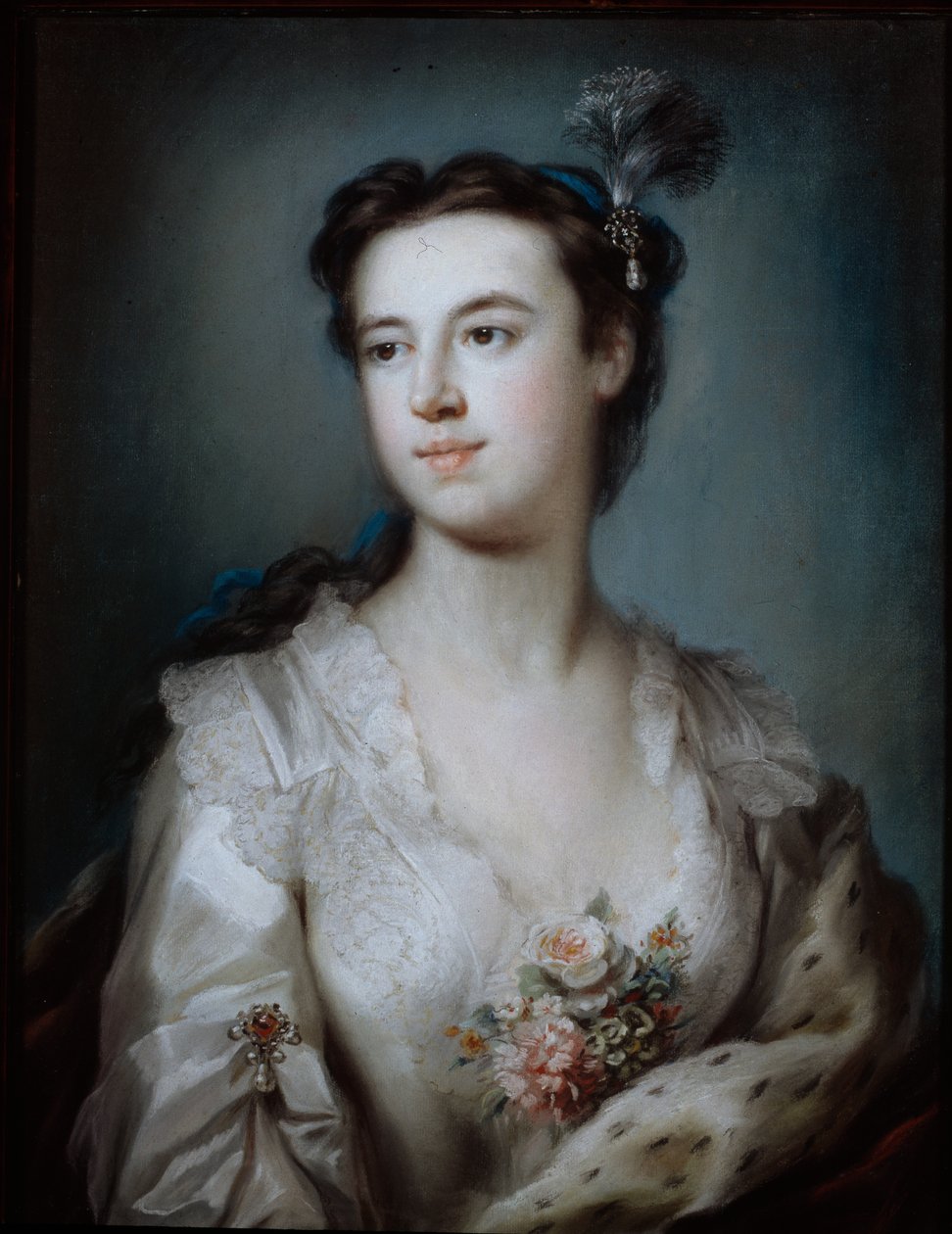 Porträtt av Lady Dorothy Boyle, grevinna av Euston (pastell på papper) av George Knapton