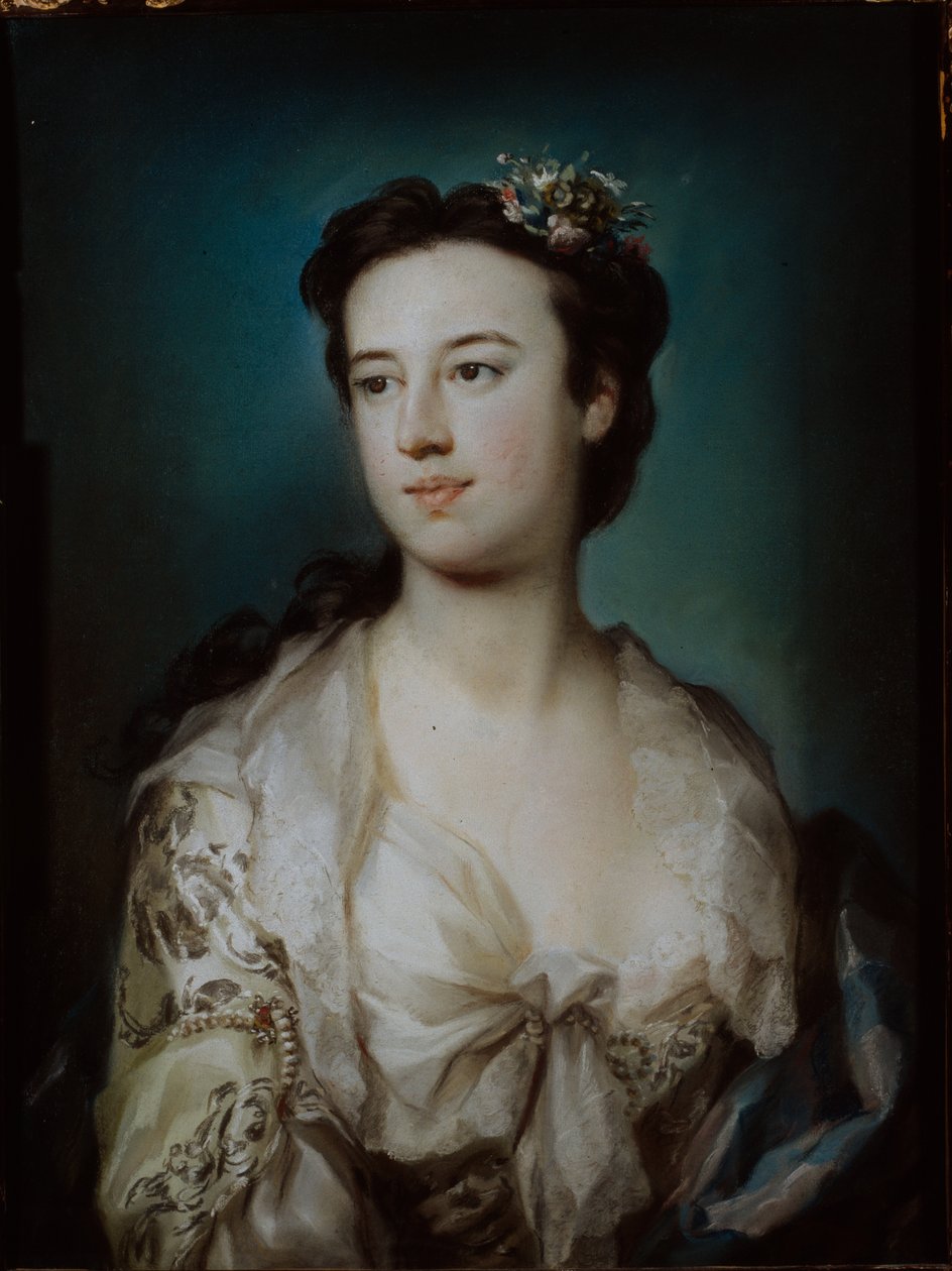 Porträtt av Lady Dorothy Boyle, grevinna av Euston (pastell på papper) av George Knapton