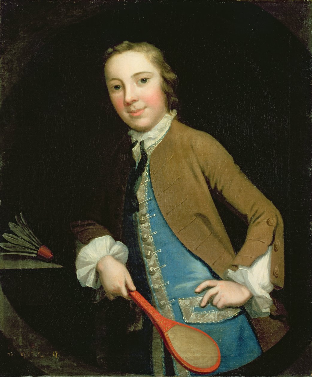 Porträtt av mästare Francis Barrell, 1750-talet av George Knapton