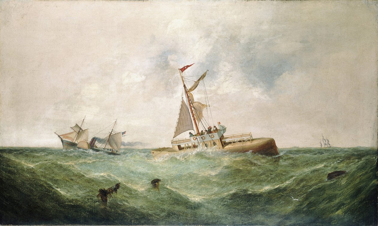 Transporten av Cleopatras nål (smeknamn på en egyptisk obelisk från farao Thutmosis III:s regeringstid (18:e dynastin)) till England 1877 av George Knight