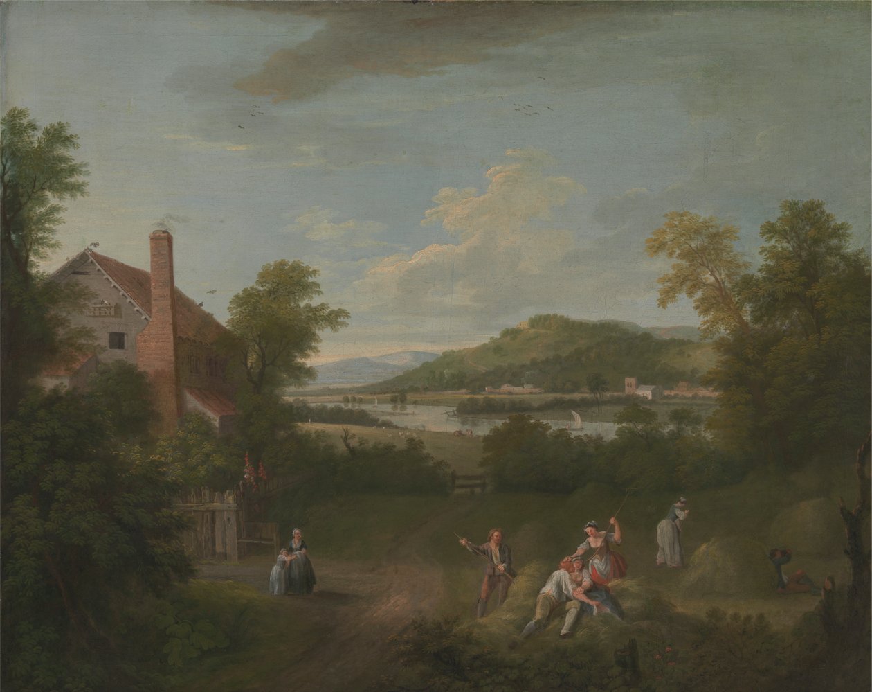 Landskap med lantarbetare av George Lambert