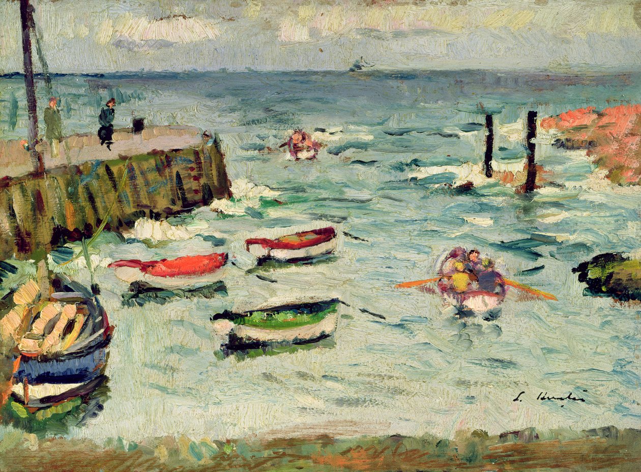 En sommardag, Largo (olja på panel) av George Leslie Hunter
