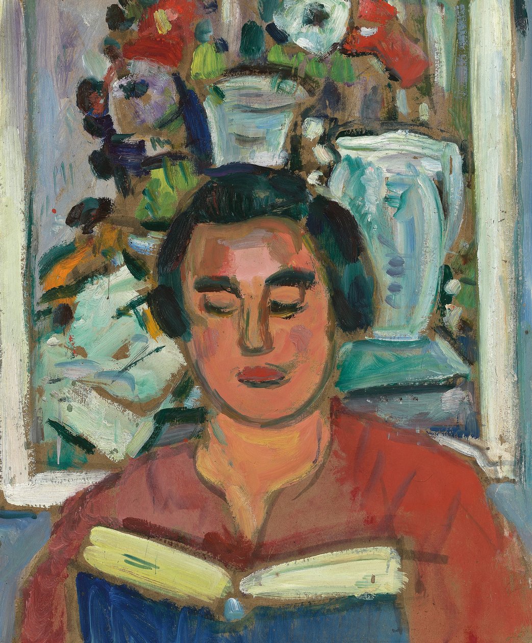 Målning och bok av George Leslie Hunter