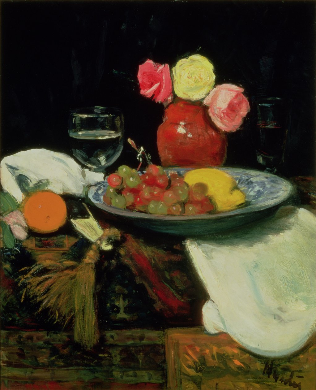 Stilleben - Rosor av George Leslie Hunter