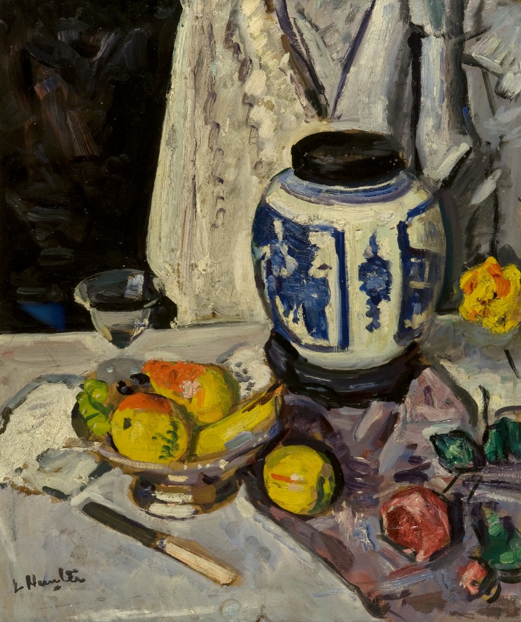 The Big Ginger Jar, ca 1920-talet (olja ombord) av George Leslie Hunter