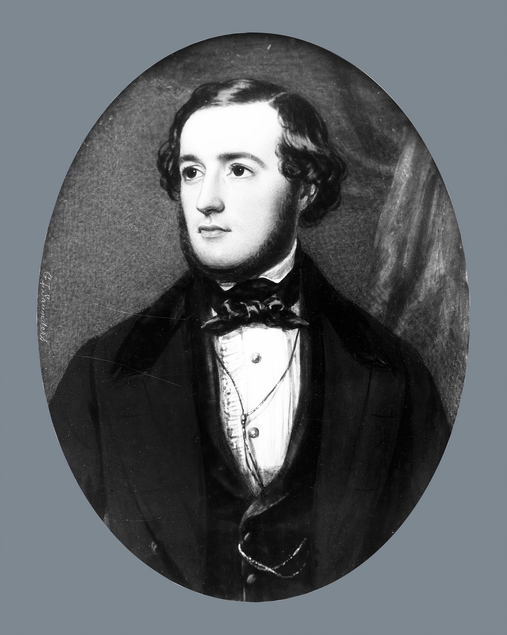 Porträtt av en gentleman, ca. 1845-1850. av George Lethbridge Saunders