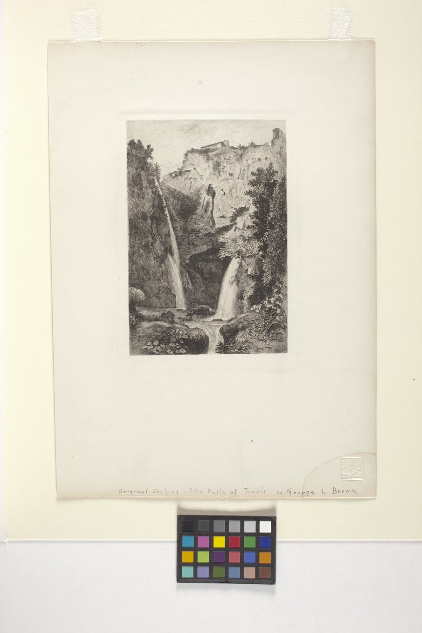 The Falls of Tivoli (bläck) av George Loring Brown