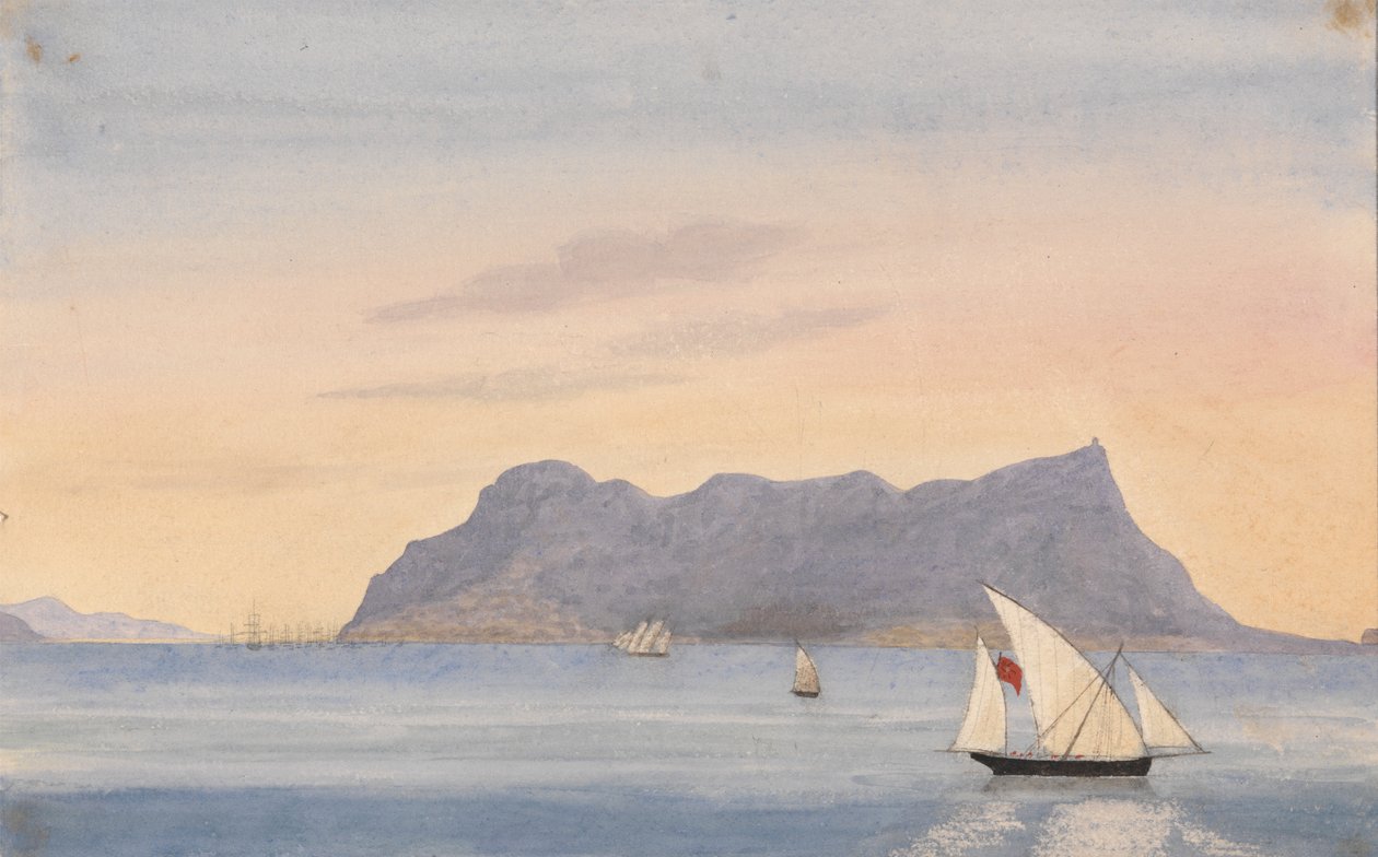Gibraltarklippan från Algeciras (Spanien) av George Lothian Hall