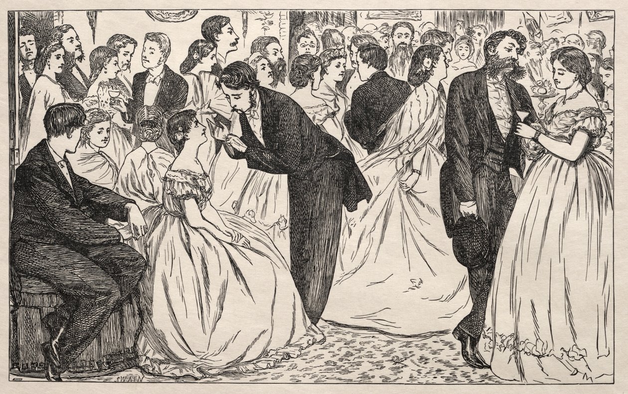 Ett litet hopp på Harley Street, 1863. av George Louis Palmella Busson Du Maurier