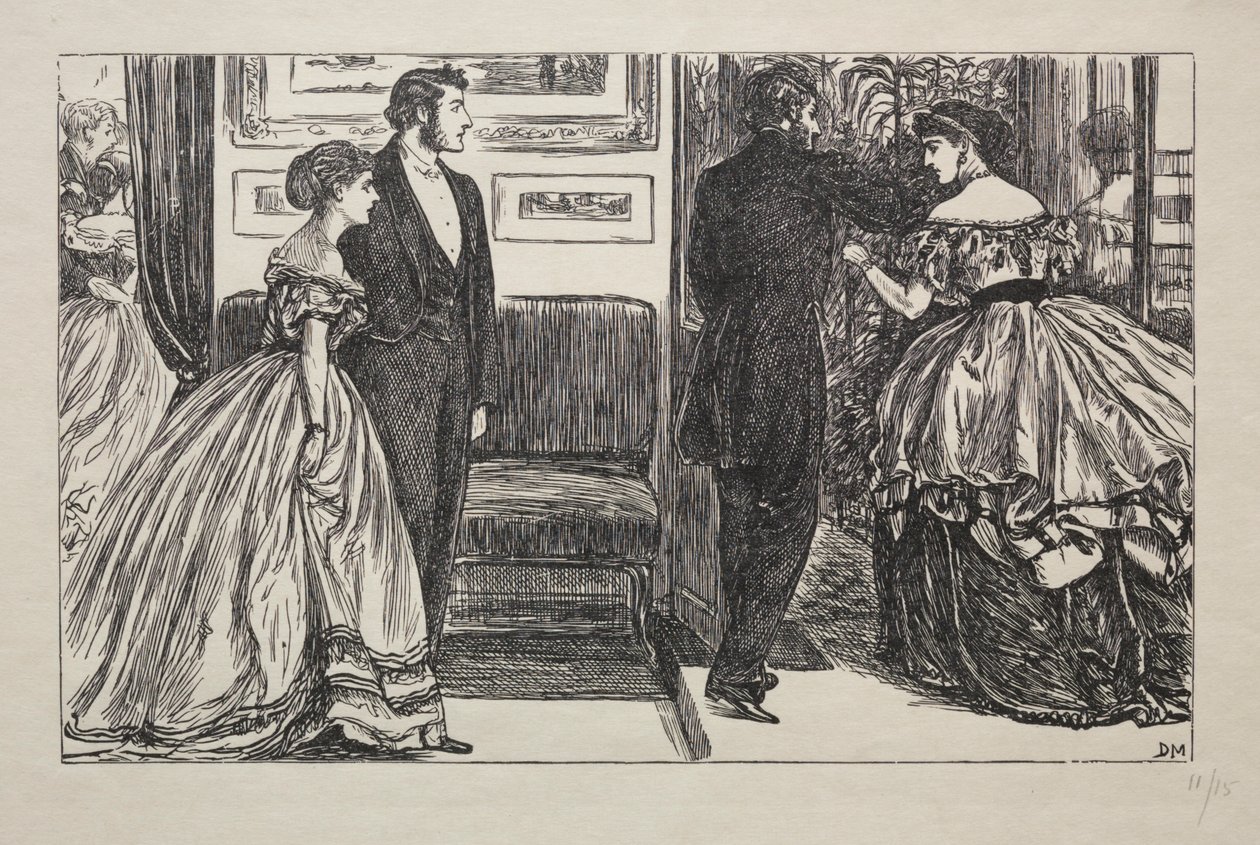 Diamanternas drottning - hur hon vann och förlorade, 1866. av George Louis Palmella Busson Du Maurier