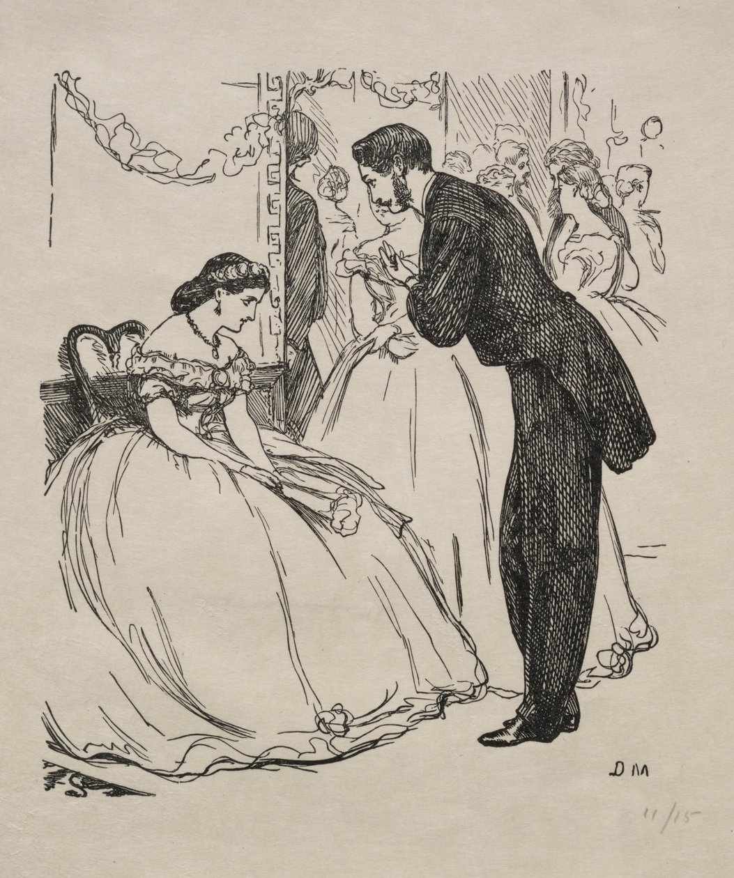 Den tröstas sång, 1863. av George Louis Palmella Busson Du Maurier