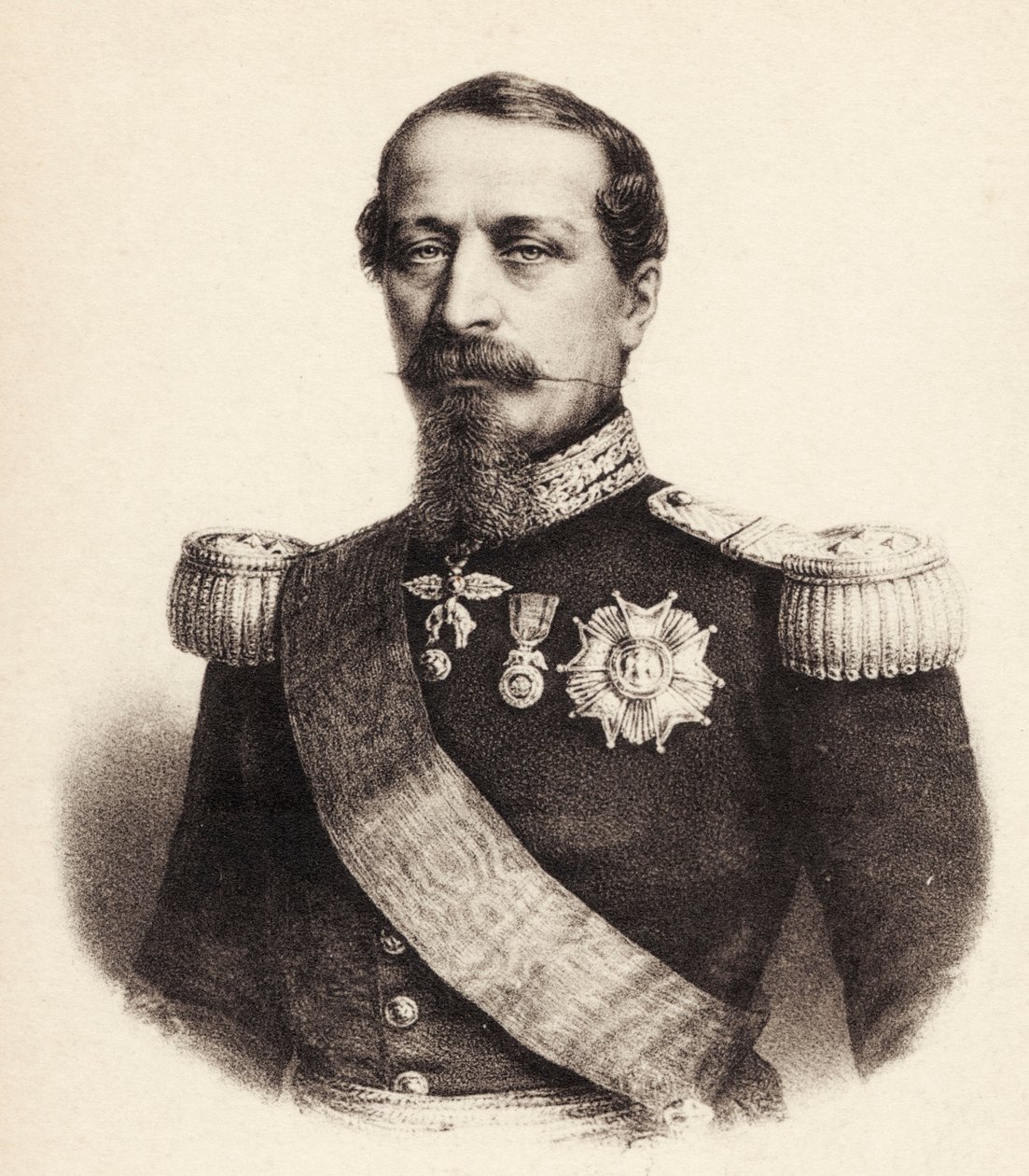 Porträtt av den franske kejsaren Napoleon III (vykort) av Bartolome Esteban and studio Murillo
