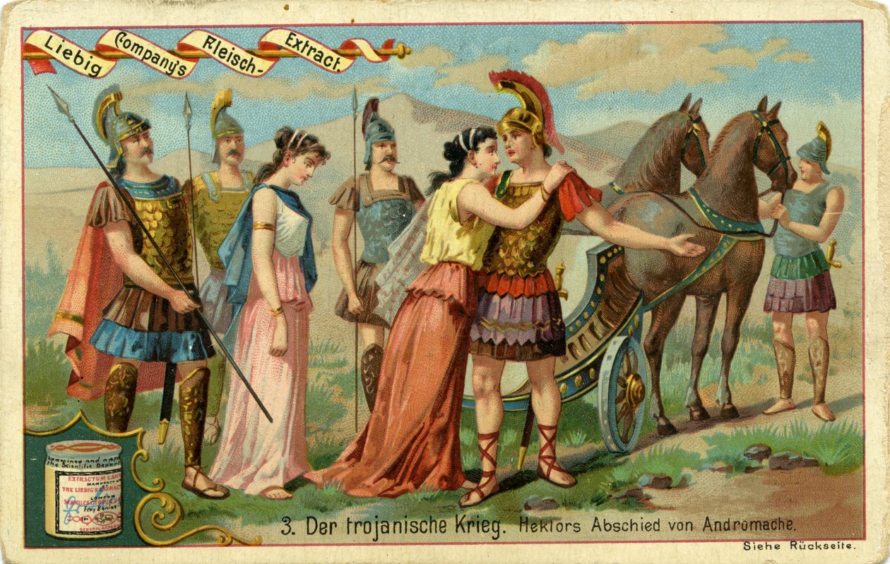 The Trojan Wars: Hectors farväl till Andromache av Bartolome Esteban and studio Murillo