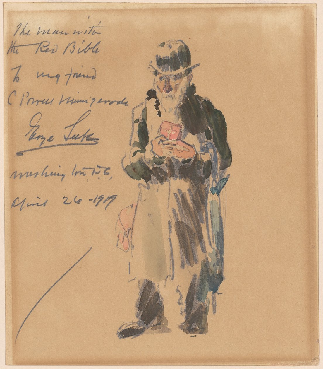 Mannen med den röda bibeln av George Luks