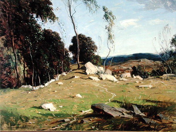 Ljus och skuggor (olja på duk) av George M. Bruestle