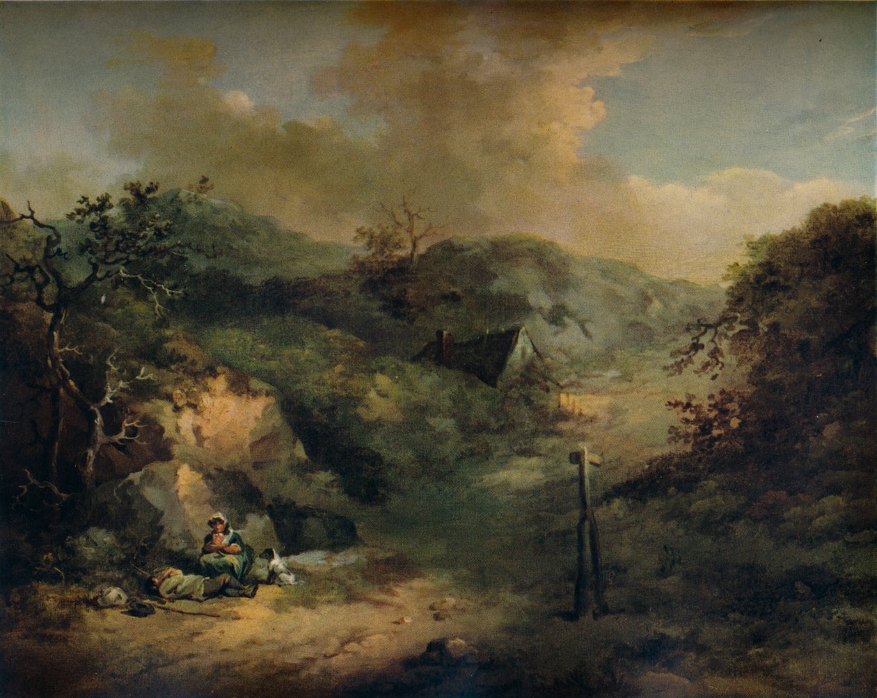 A Hillside with Tramps reposing, c1793 av George Morland