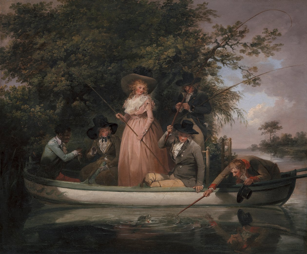 Ett festfiske av George Morland