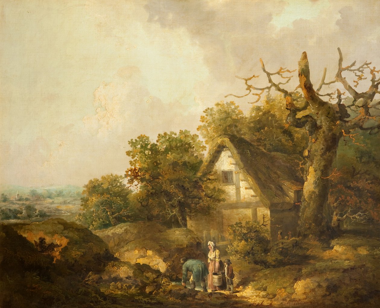 En rustik stuga av George Morland