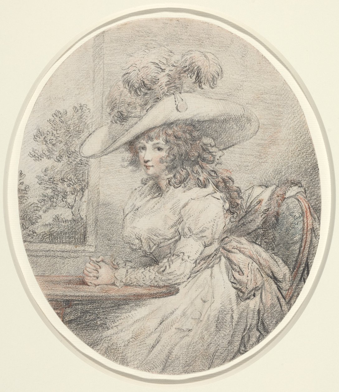 Anne Ward Morland, ca 1786 (grafit) av George Morland