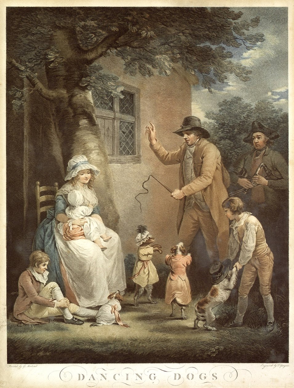 Dansande hundar, c. 1800 av George Morland