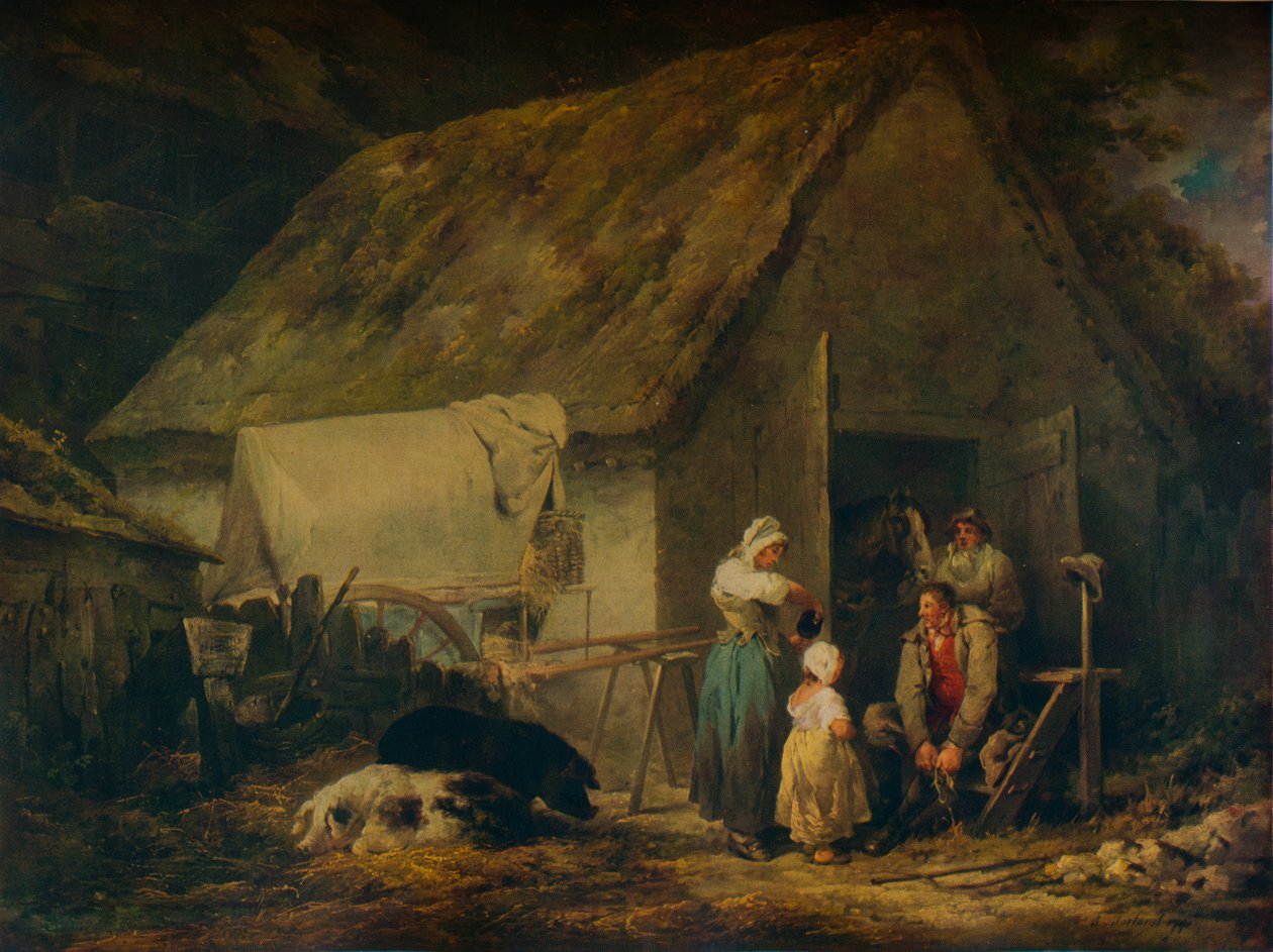 Morgon, Higglers som förbereder sig för marknaden, 1791 av George Morland