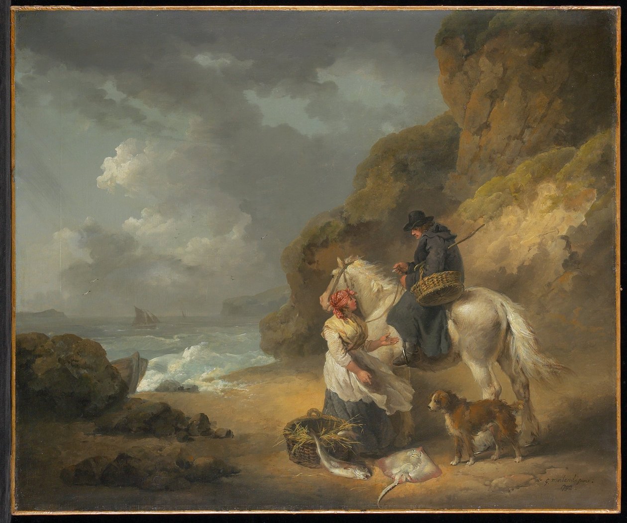 Försäljning av fisk av George Morland