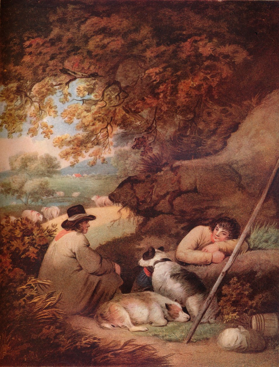Shepherds Reposing, c1700-talet, 1919 av George Morland