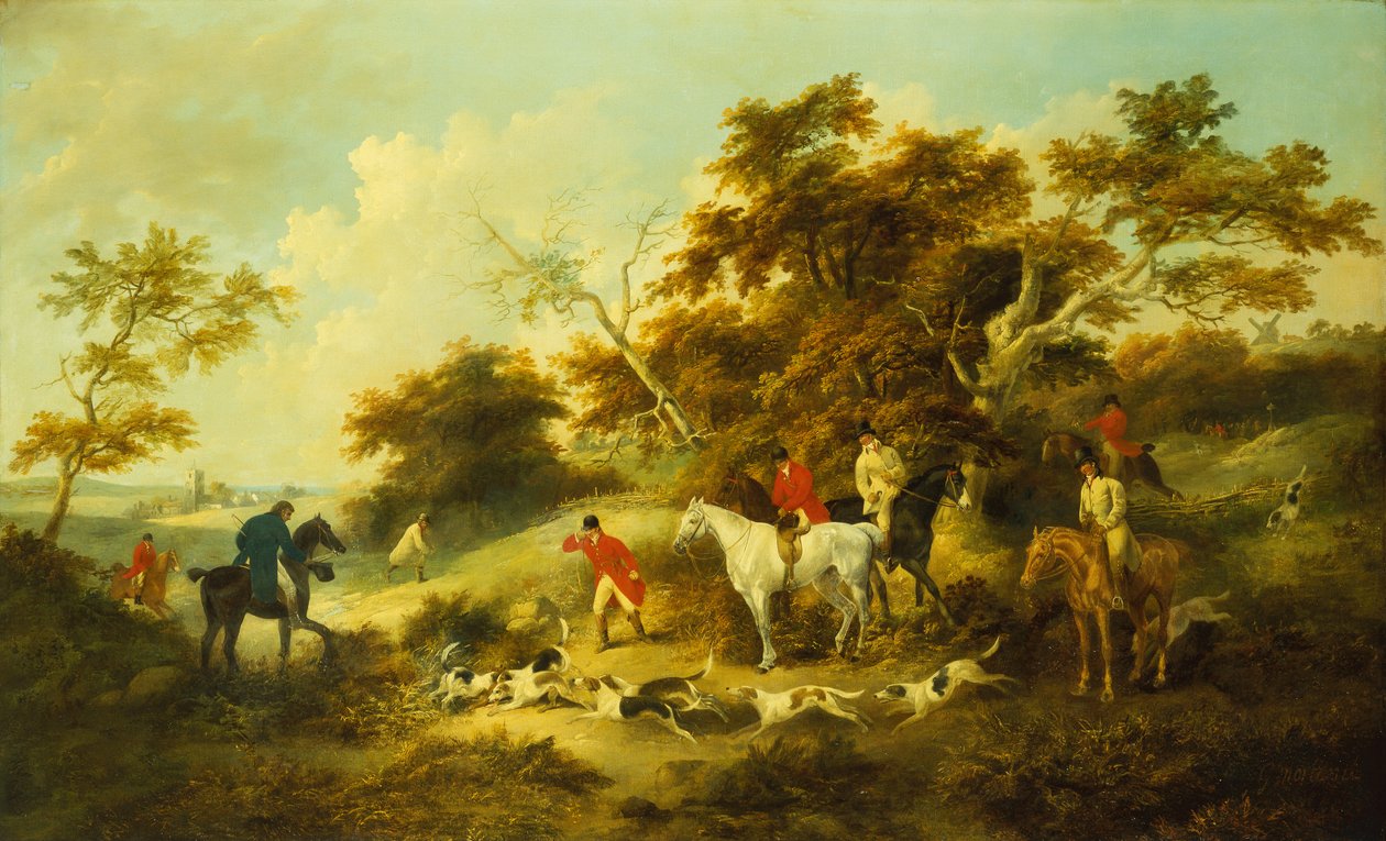 The Death of the Fox (olja på duk) av George Morland