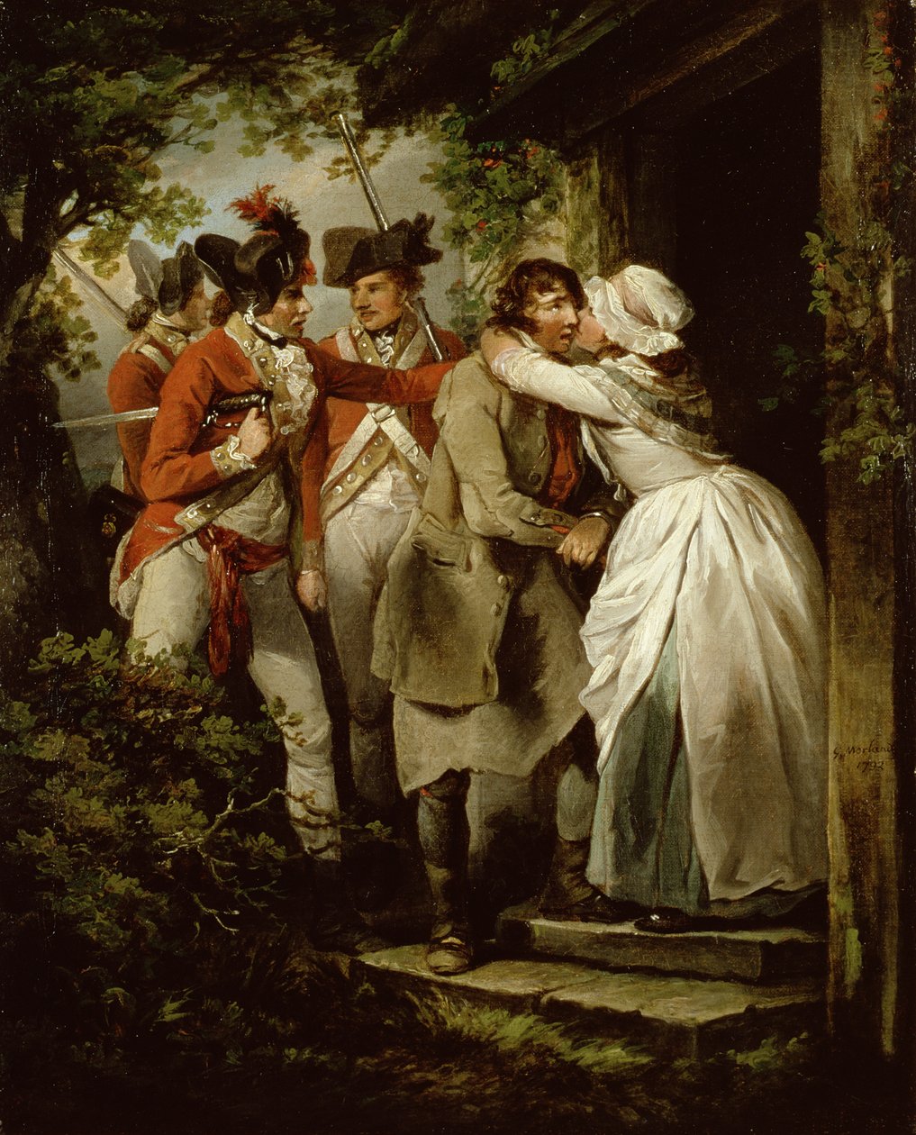 Desertörens farväl, 1792 av George Morland