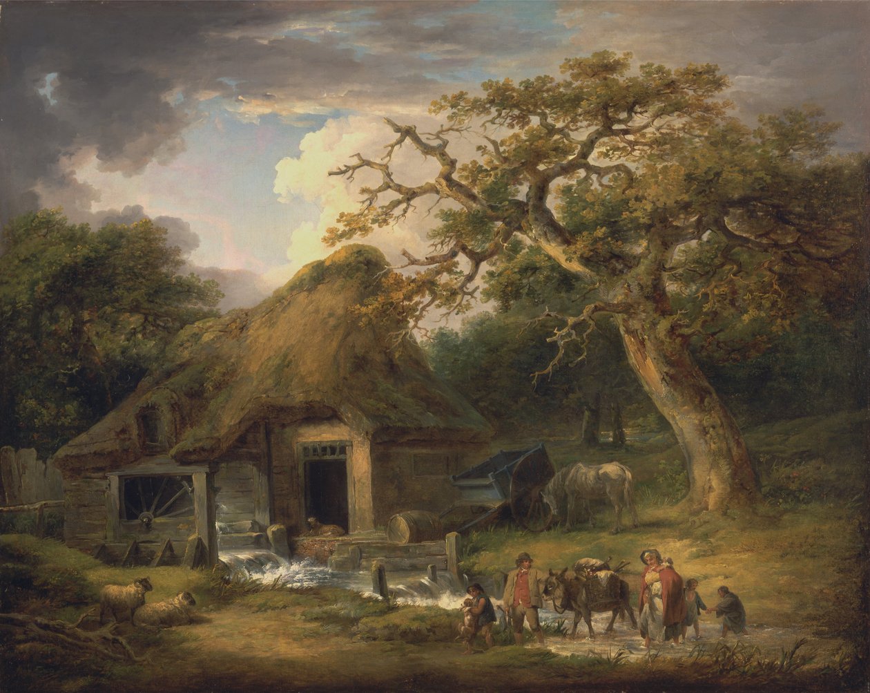Den gamla vattenkvarnen av George Morland
