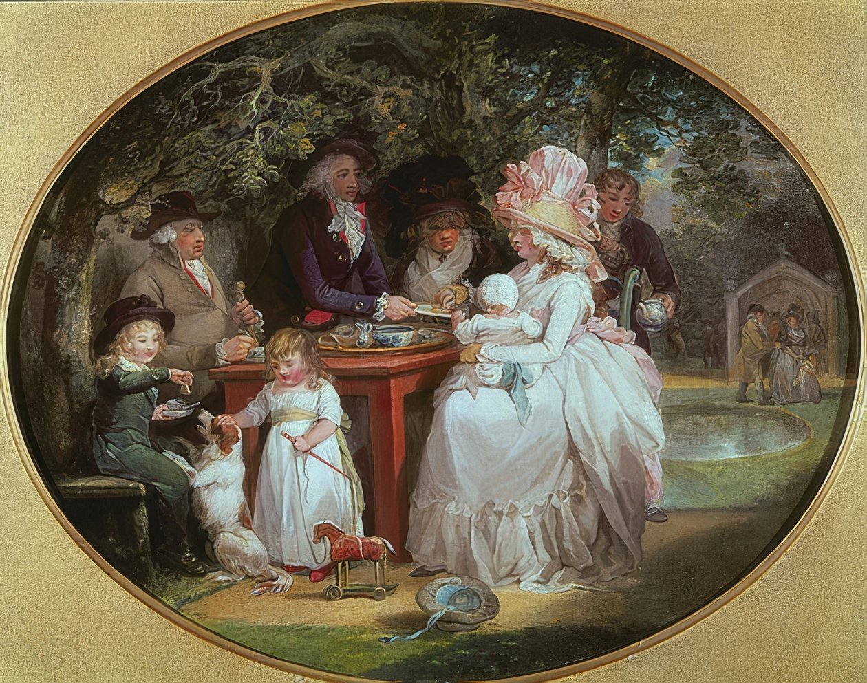 Teträdgården. 1790 av George Morland