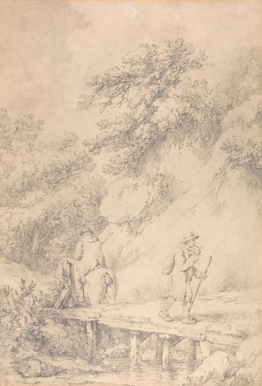 Två män på en landsväg av George Morland